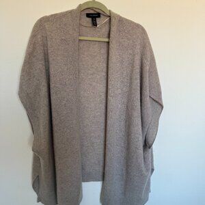 Cashmere sleeveless open front cardigan